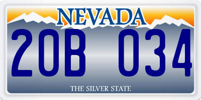 NV license plate 20B034
