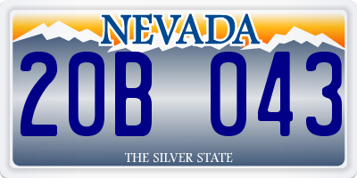 NV license plate 20B043