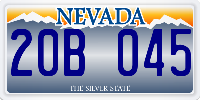NV license plate 20B045