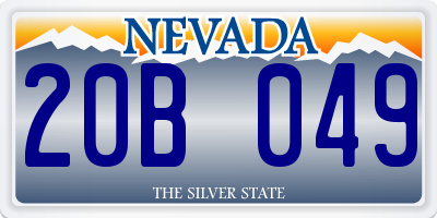 NV license plate 20B049