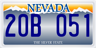 NV license plate 20B051