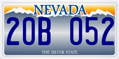 NV license plate 20B052
