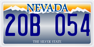 NV license plate 20B054