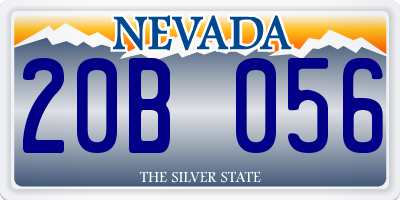 NV license plate 20B056