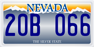 NV license plate 20B066