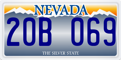 NV license plate 20B069