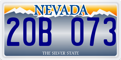 NV license plate 20B073