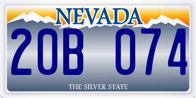 NV license plate 20B074