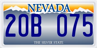 NV license plate 20B075