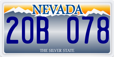 NV license plate 20B078