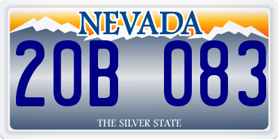 NV license plate 20B083