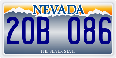 NV license plate 20B086