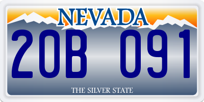 NV license plate 20B091