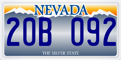 NV license plate 20B092