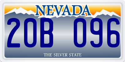 NV license plate 20B096