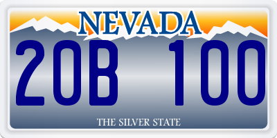 NV license plate 20B100