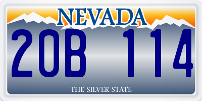 NV license plate 20B114