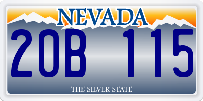 NV license plate 20B115