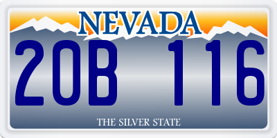 NV license plate 20B116