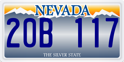 NV license plate 20B117