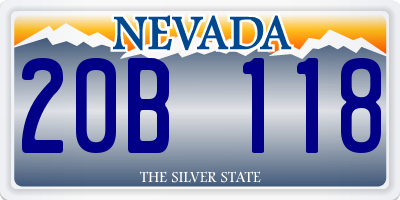 NV license plate 20B118
