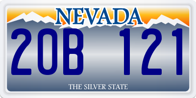 NV license plate 20B121