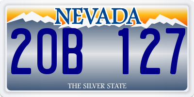 NV license plate 20B127