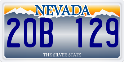NV license plate 20B129