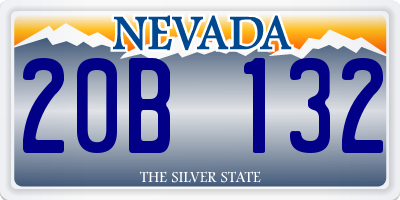 NV license plate 20B132