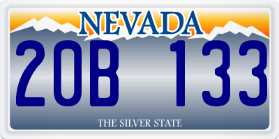 NV license plate 20B133