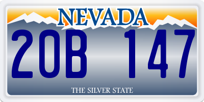 NV license plate 20B147