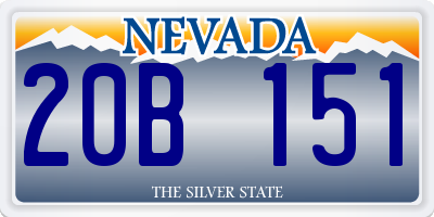 NV license plate 20B151