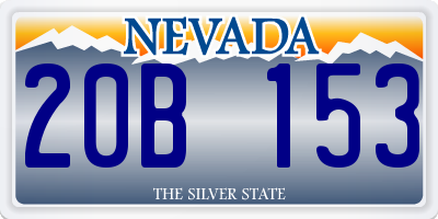NV license plate 20B153