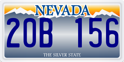 NV license plate 20B156