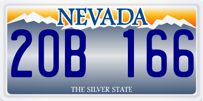 NV license plate 20B166