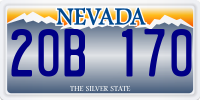 NV license plate 20B170