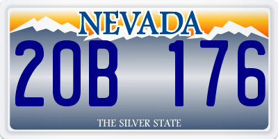 NV license plate 20B176