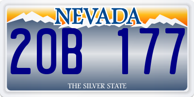 NV license plate 20B177