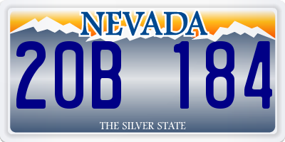 NV license plate 20B184