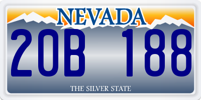 NV license plate 20B188