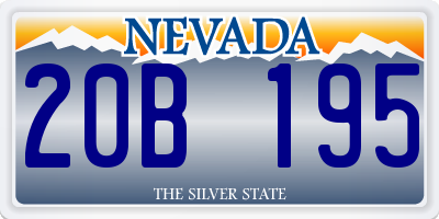 NV license plate 20B195