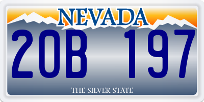 NV license plate 20B197