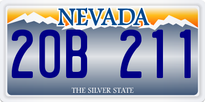 NV license plate 20B211