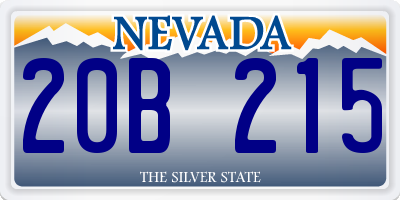 NV license plate 20B215