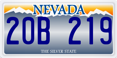 NV license plate 20B219
