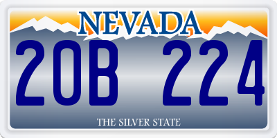 NV license plate 20B224