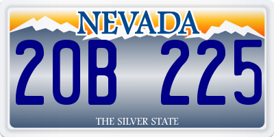 NV license plate 20B225