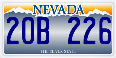 NV license plate 20B226