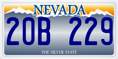 NV license plate 20B229