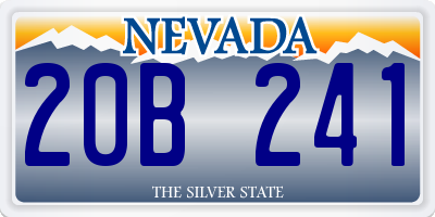 NV license plate 20B241